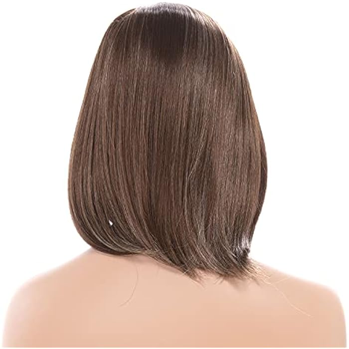 DILLARDS Gerulyss Short Brown Mixed Light Blonde Wigs For Women Shoulder Length Wig With Bangs Synthetic Medium Natural Looking Hair For Cosplay,Halloween,Daily Use - Image 2